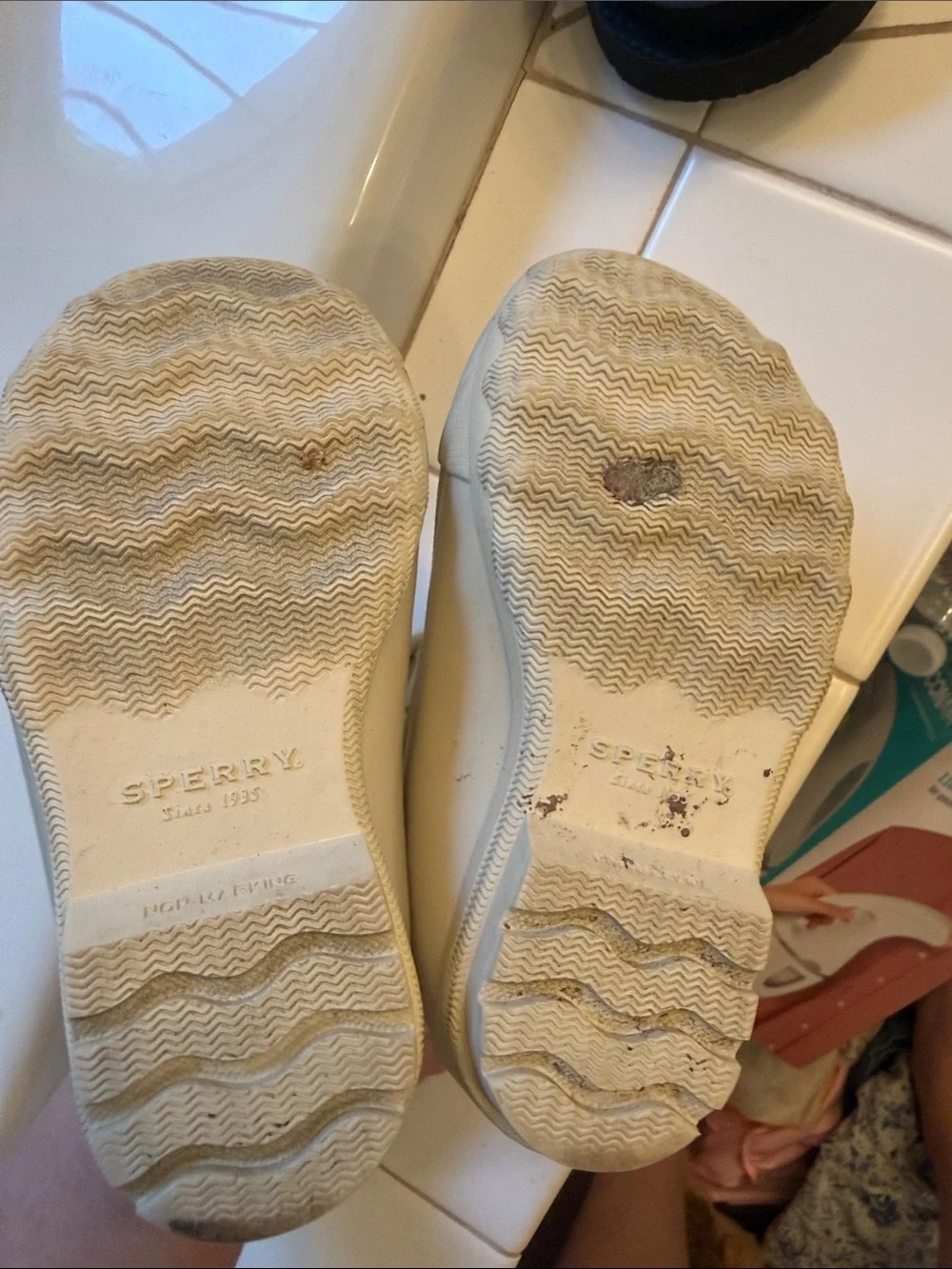 Sperry Kids Cream and Pink Waterproof Duck Boots